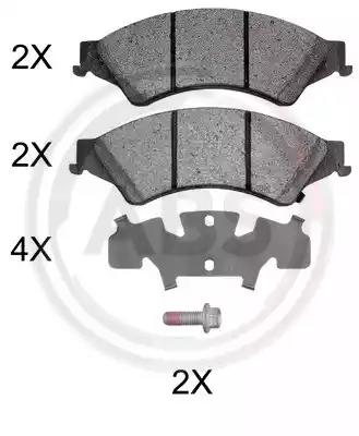 Комплект тормозных колодок дисковый тормоз 37973 A.B.S.