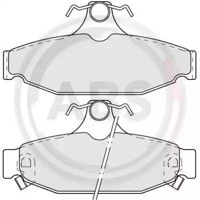 Комплект гальмівних накладок, дискове гальмо 38413 A.B.S.
