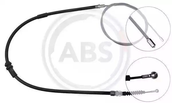 Трос ручного гальма зад. caddy iii 08- л=пр. довг. база 2025/757 K13836 A.B.S.