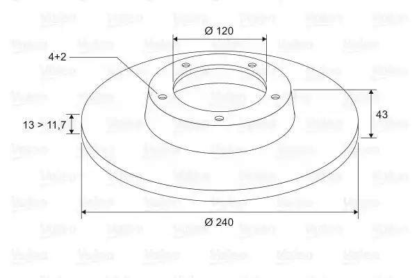 Гальмівний диск 186236 VALEO