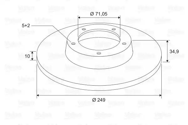 Гальмівний диск 197648 VALEO