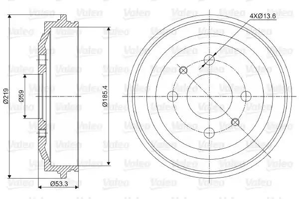 Гальмівний барабан 237024 VALEO
