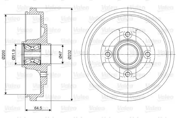 Гальмівний барабан 237079 VALEO