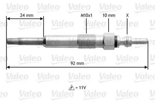 Свічка розжарювання 345104 VALEO