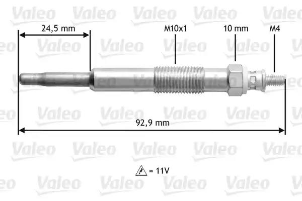 Свічка розжарювання 345106 VALEO