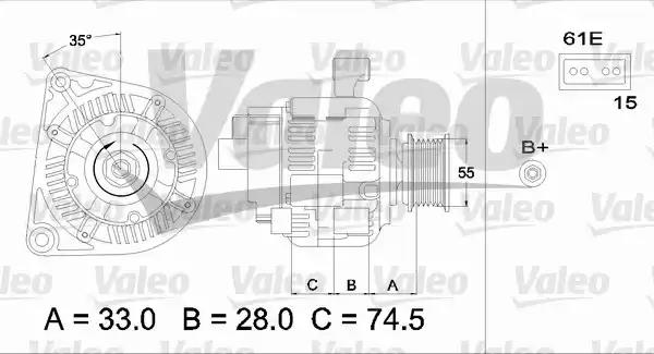 Генератор 437227 VALEO