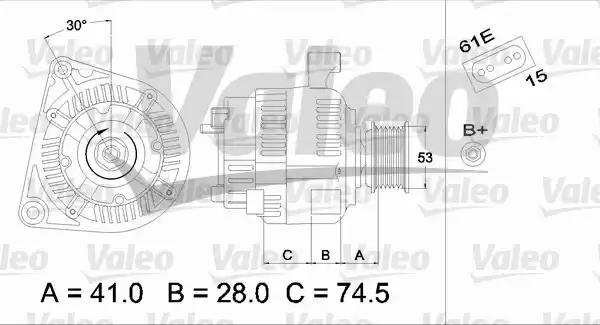 Генератор 437320 VALEO
