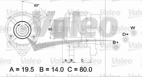 Генератор 437383 VALEO