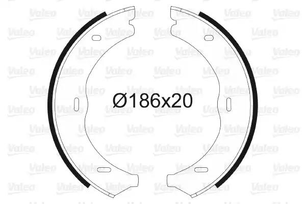 Комплект гальмівних колодок, стоянкове гальмо 564145 VALEO
