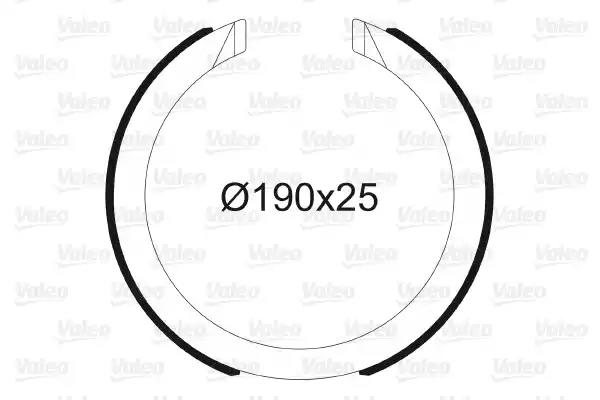 Комплект гальмівних колодок, стоянкове гальмо 564197 VALEO