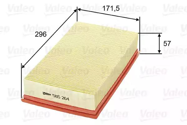 Фільтр повітряний jaguar s-type/xf/xj 20-50 99 585264 VALEO