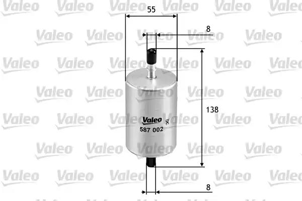 Фільтр паливний dacia/lexus/nissan/opel/renault logan/is/kubistar/vivaro/clio 09-50 90 587002 VALEO