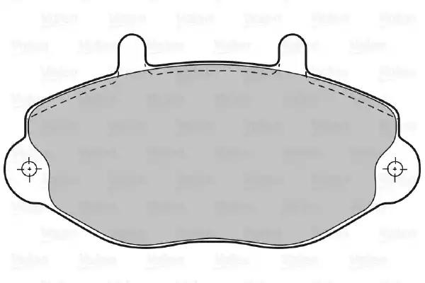 Комплект гальмівних накладок, дискове гальмо 598037 VALEO