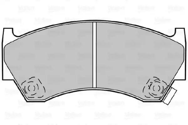 Комплект гальмівних накладок, дискове гальмо 598071 VALEO