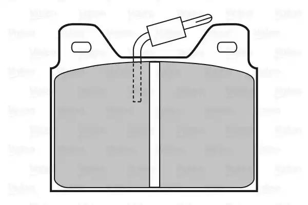 Комплект гальмівних накладок, дискове гальмо 598193 VALEO