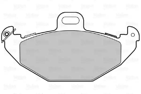 Комплект гальмівних накладок, дискове гальмо 598328 VALEO