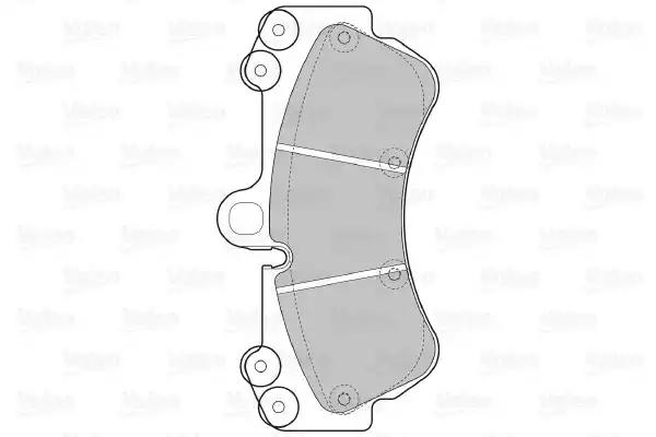 Комплект гальмівних накладок, дискове гальмо 598655 VALEO