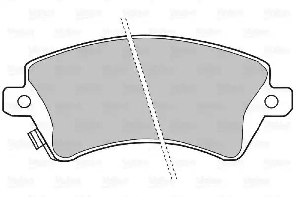 Комплект гальмівних накладок, дискове гальмо 598679 VALEO