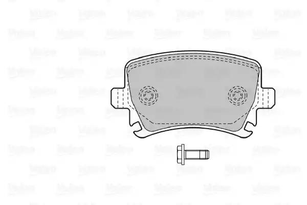 Комплект гальмівних накладок, дискове гальмо 598752 VALEO