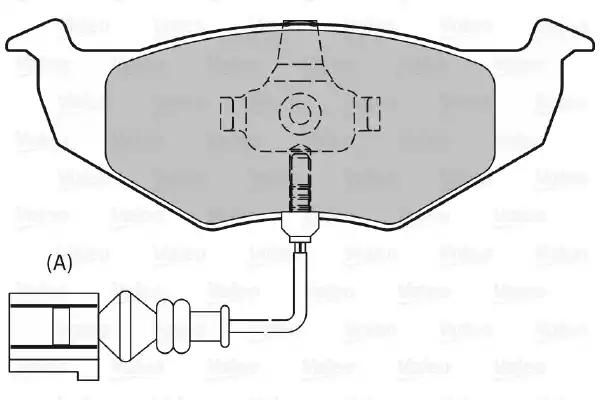 Комплект гальмівних накладок, дискове гальмо 598805 VALEO