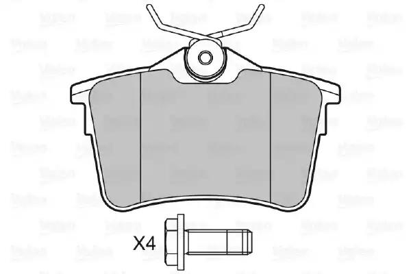 Комплект тормозных колодок дисковый тормоз 601042 VALEO