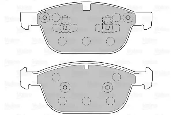 Комплект гальмівних накладок, дискове гальмо 601381 VALEO