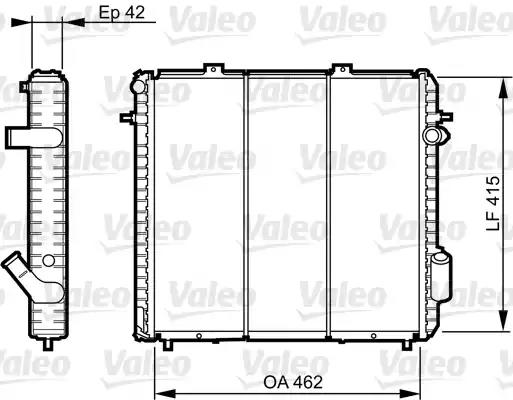 Радіатор, система охолодження двигуна 730502 VALEO