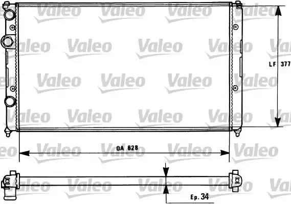 Радиатор охлаждение двигателя 731267 VALEO