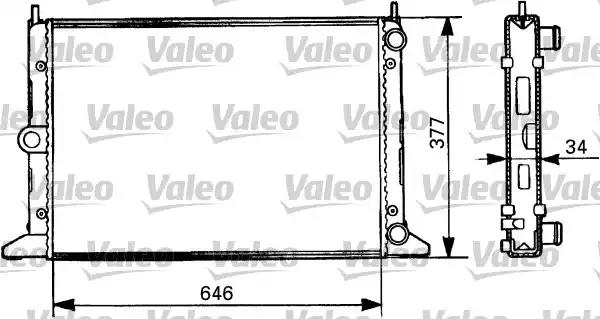 Радіатор, система охолодження двигуна 731386 VALEO