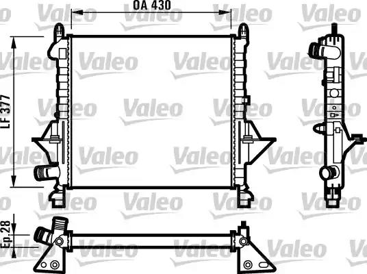 Радіатор, система охолодження двигуна 731552 VALEO