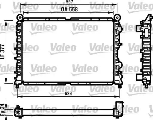 Радіатор, система охолодження двигуна 731561 VALEO