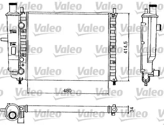 Радіатор, система охолодження двигуна 731582 VALEO