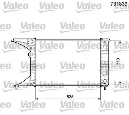 Радіатор, система охолодження двигуна 731839 VALEO