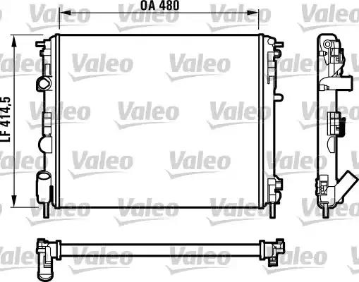 Радіатор, система охолодження двигуна 732523 VALEO
