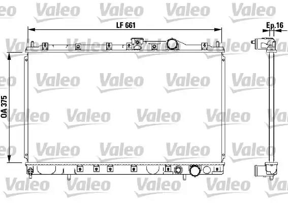 Радіатор, система охолодження двигуна 732539 VALEO
