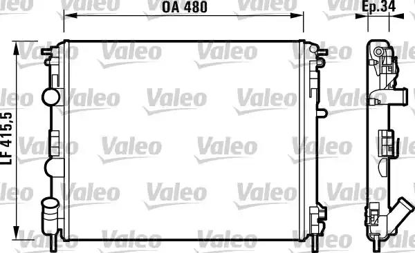 Радиатор охлаждение двигателя 732721 VALEO
