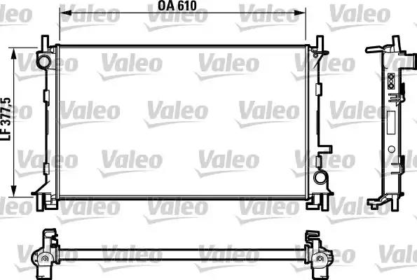 Радиатор охлаждение двигателя 732732 VALEO