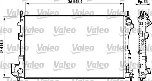Радіатор, система охолодження двигуна 732877 VALEO