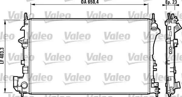 Радиатор охлаждение двигателя 732879 VALEO
