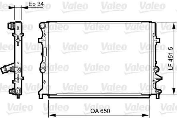 Радіатор, система охолодження двигуна 735280 VALEO