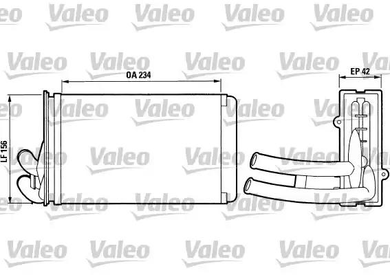 Теплообмінник, система опалення салону 812012 VALEO