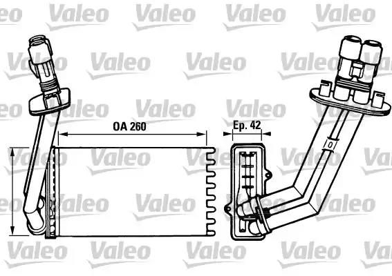 Теплообмінник, система опалення салону 812048 VALEO