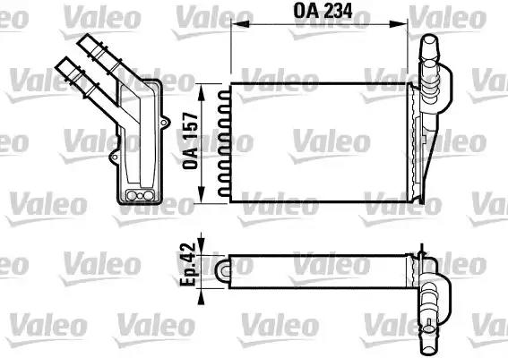 Теплообмінник, система опалення салону 812169 VALEO