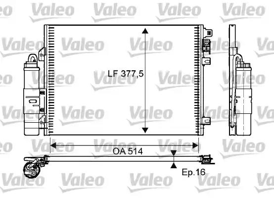 Конденсатор кондицiонера dacia/renault logan/sandero/clio/thalia 14-16 98 814051 VALEO