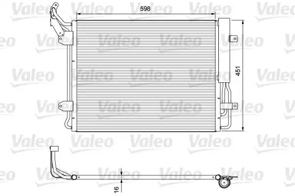 Радіатор кондиціонера tiguan 1.4-2.0 10-18 814091 VALEO