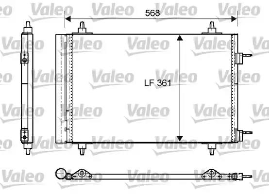 Радіатор кондиціонера berlingo/307/partner 1.6/2.0d 00- 818170 VALEO