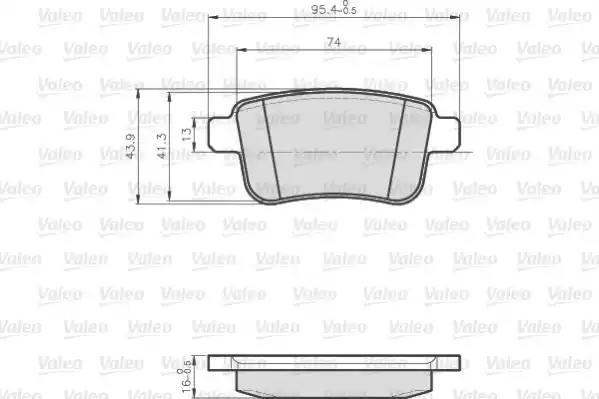 Комплект гальмівних накладок, дискове гальмо 872692 VALEO