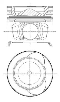 Поршень в комплекті на 1 циліндр 1-й ремонт +05 8712340740 NURAL