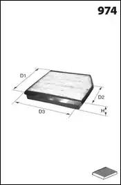 Фільтр, повітря у салоні CKR7120 MECAFILTER