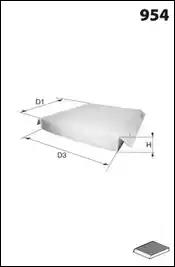 Фільтр, повітря у салоні EKR7131 MECAFILTER